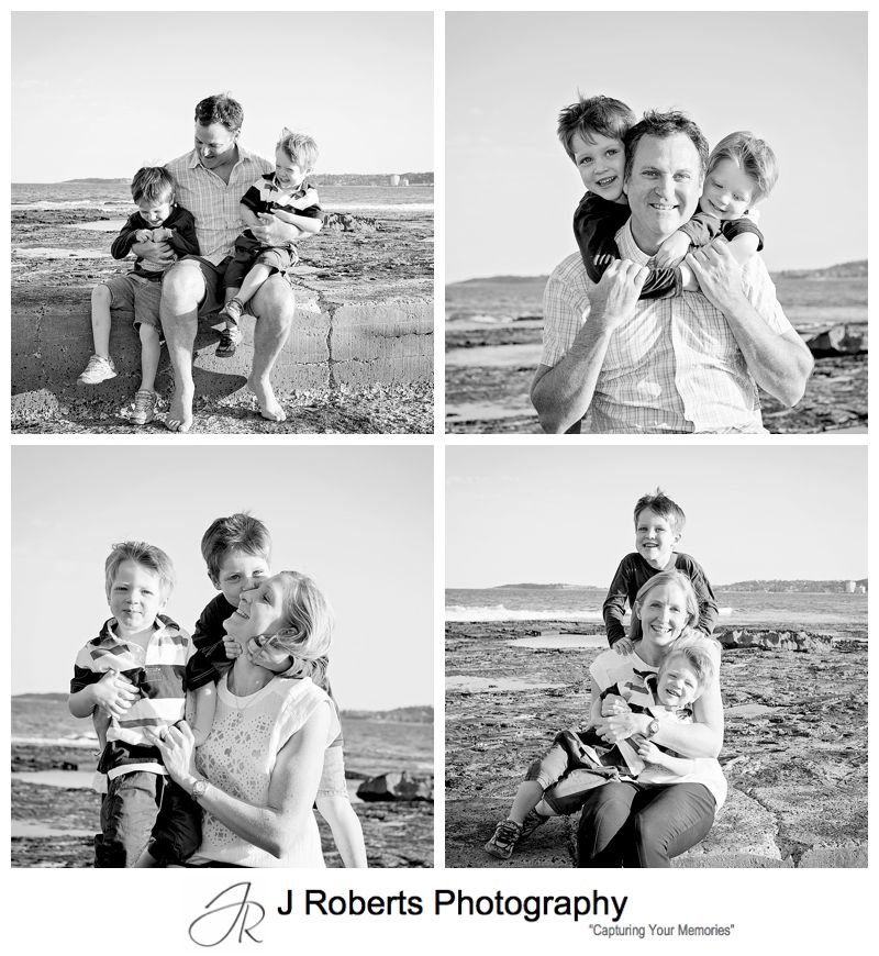 Family portraits with past wedding clients at the same location North Narrabeen Beach